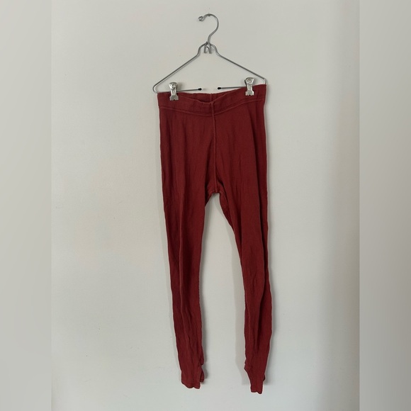Free People Small Waffle Straight Leg Legging Burnt Orange - Picture 1 of 7